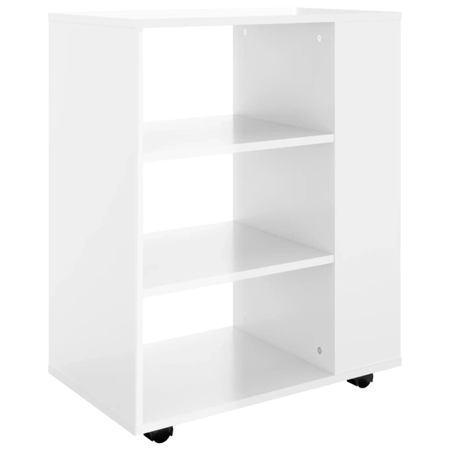 vidaXL Aktenschrank Rollschrank Hochglanz-Weiß 60x35x75 cm Spanplatte günstig online kaufen