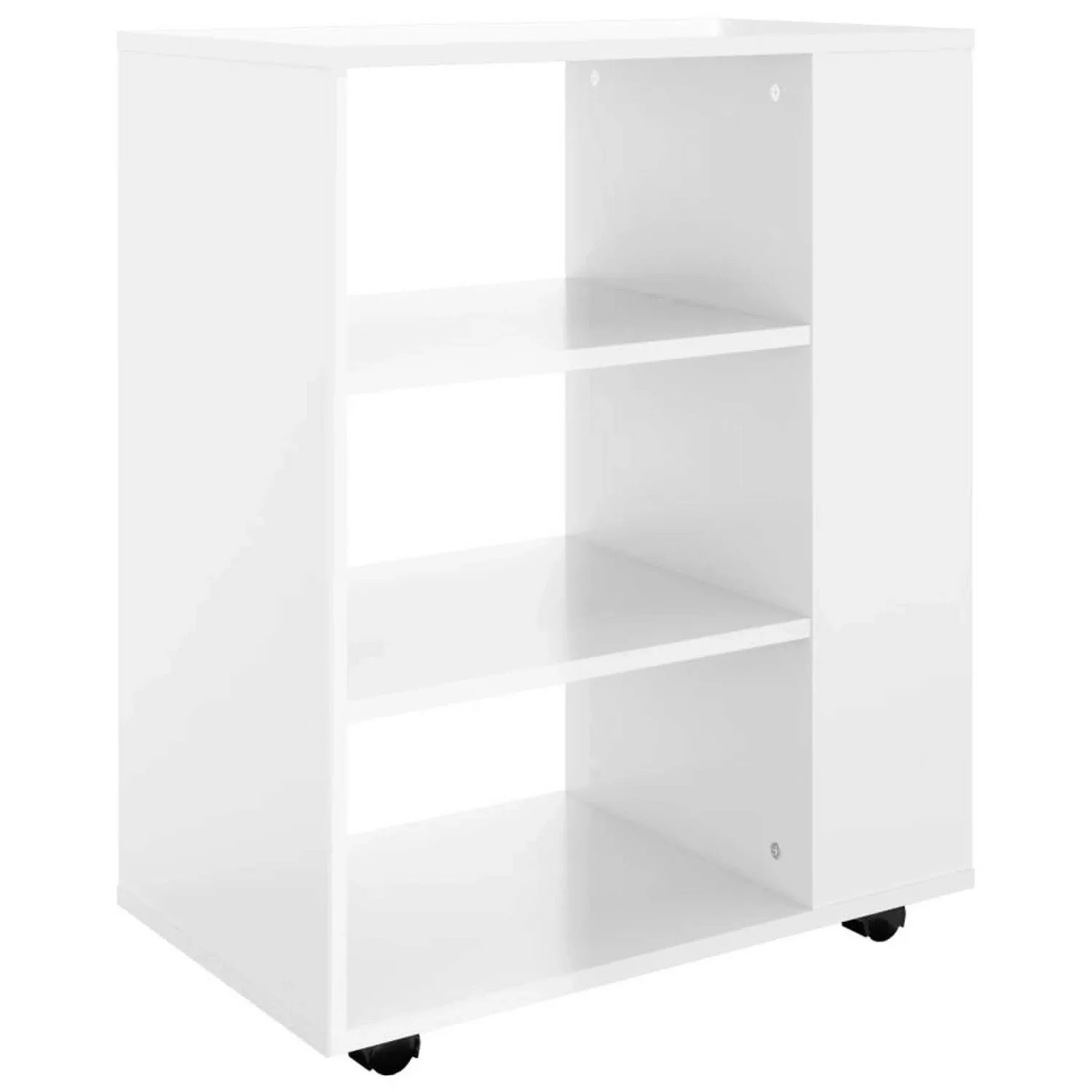 vidaXL Aktenschrank Rollschrank Hochglanz-Weiß 60x35x75 cm Spanplatte günstig online kaufen