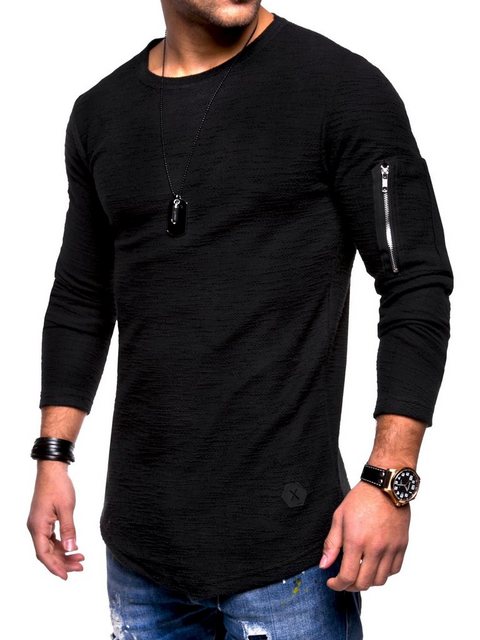 behype Sweatshirt JESPER mit cooler Armtasche günstig online kaufen