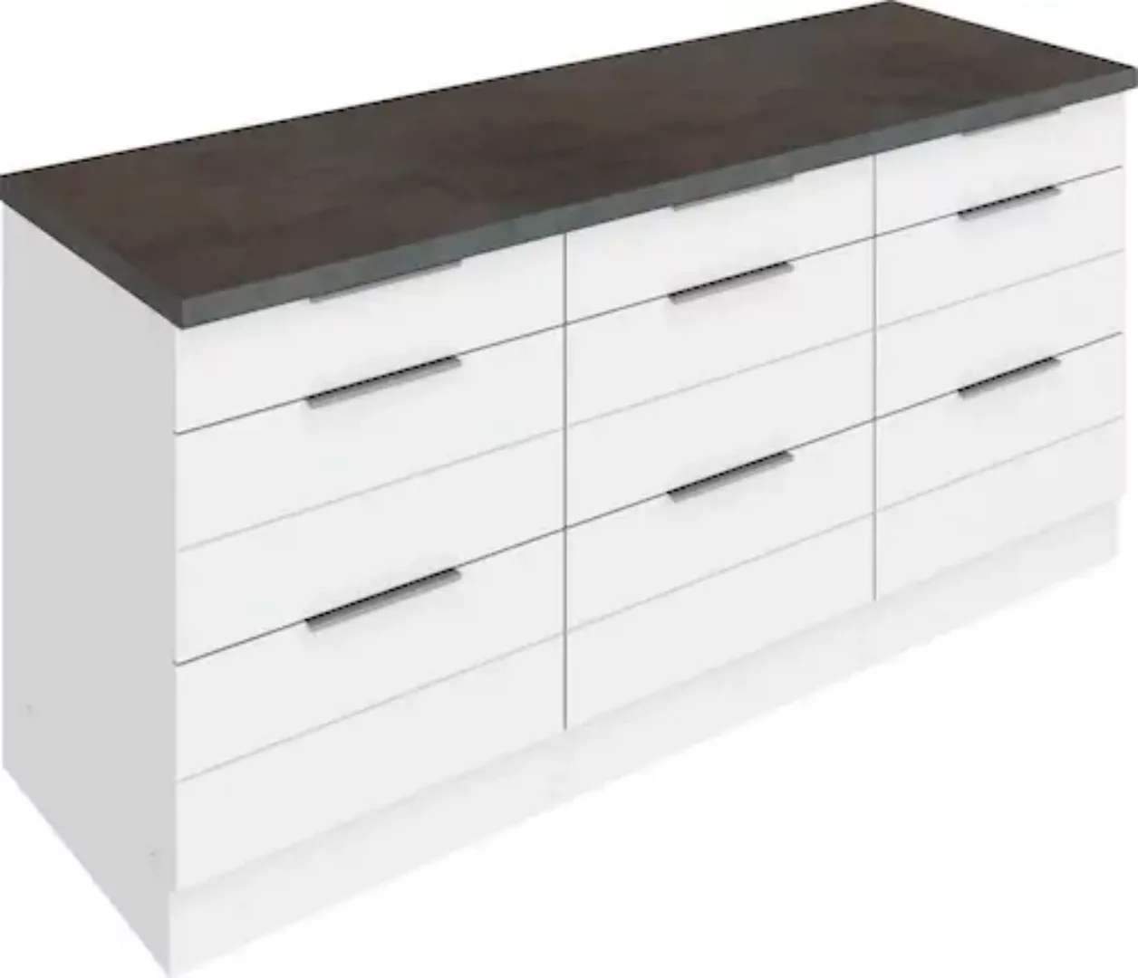 KOCHSTATION Unterschrank "KS-Luhe", 180 cm breit, für viel Stauraum, MDF-Fr günstig online kaufen