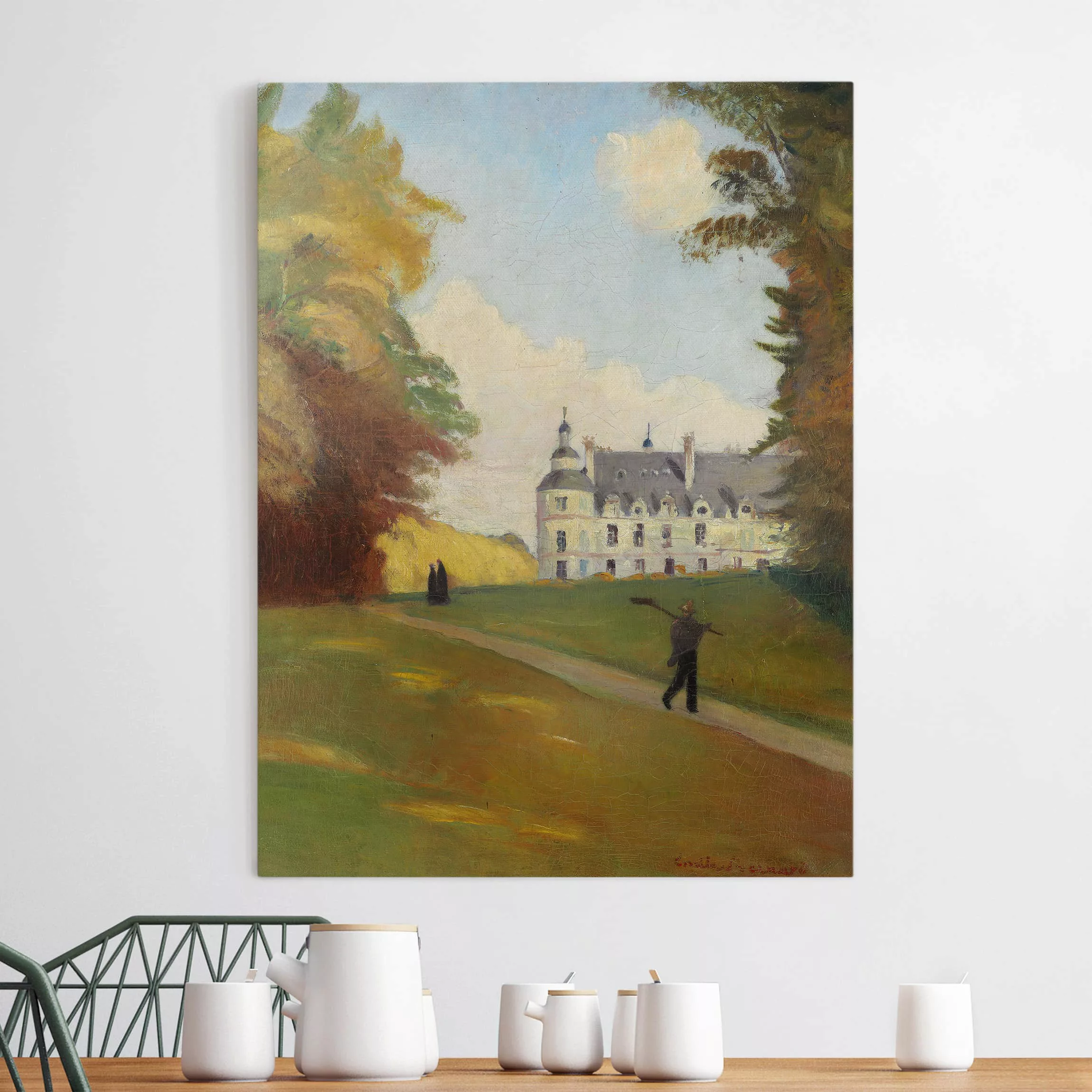 Leinwandbild Kunstdruck - Hochformat Emile Bernard - Beim Schloss Tanlay günstig online kaufen