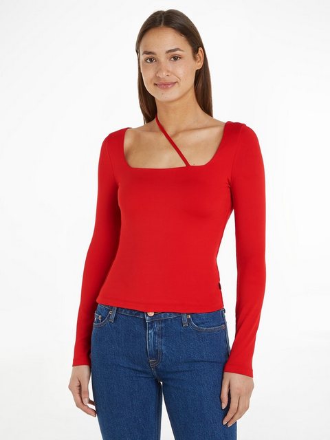 Tommy Jeans Crop-Top mit eckigen Ausschnitt und stylischer Zusatzschnur günstig online kaufen