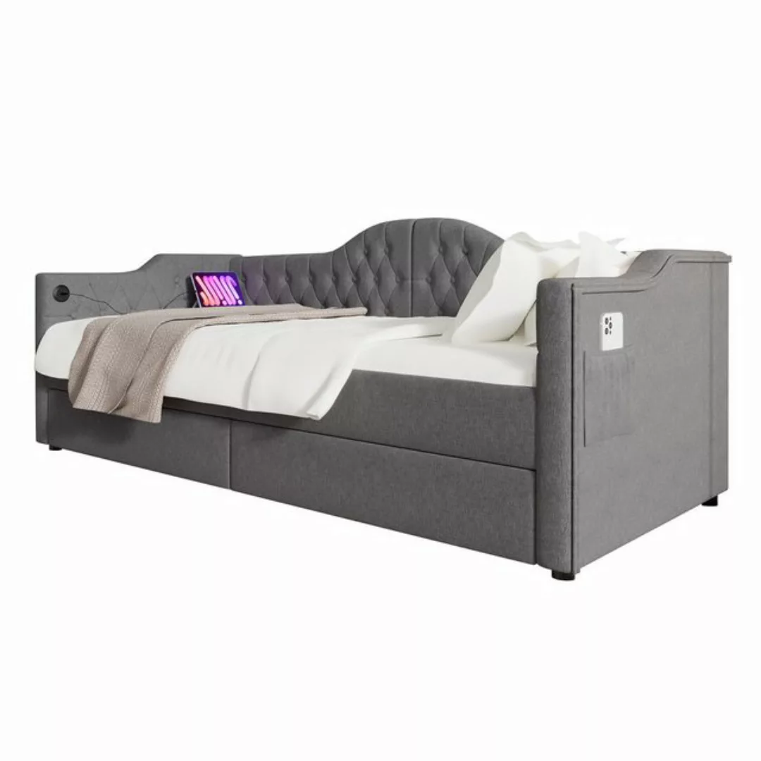 HAUSS SPOLE Daybett 90x200cm Daybett mit USB Type C Ladefunktion, 2 Schubla günstig online kaufen