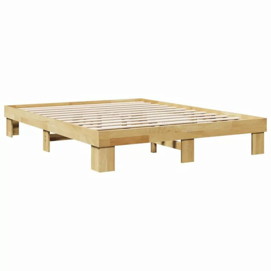 vidaXL Bett Massivholzbett ohne Matratze 150x200 cm Eichenholz günstig online kaufen