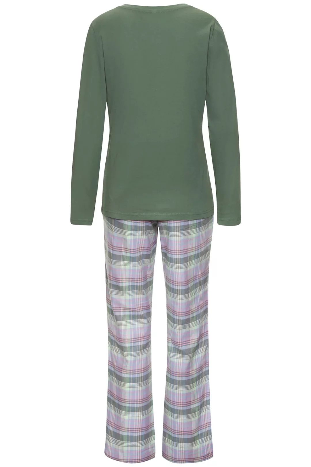 Vivance Dreams Pyjama, (2 tlg.), aus kuschelig weichem Flanell günstig online kaufen