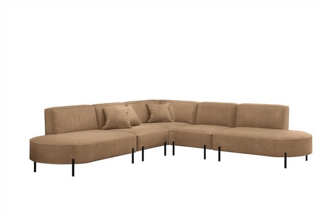 Fun Möbel Ecksofa Sofa VALENCIA Seite universal in Stoff, Rundumbezug günstig online kaufen