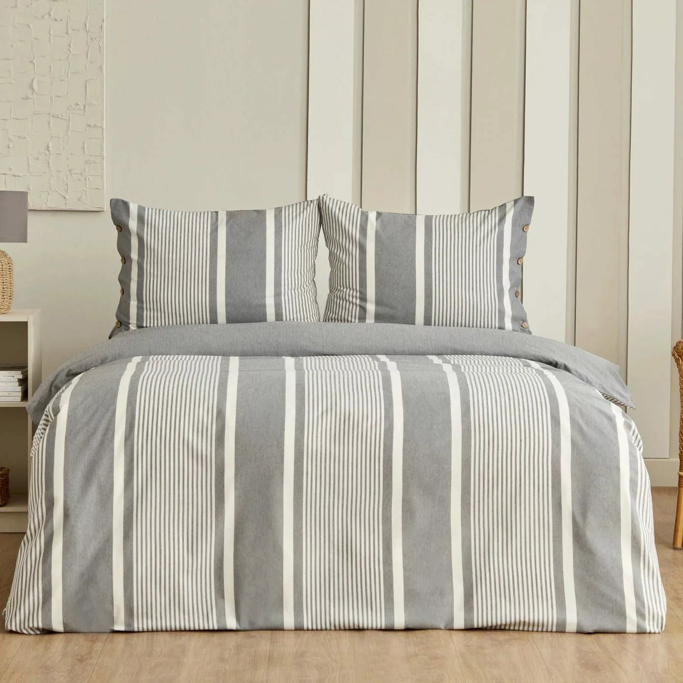 Karaca Bettwäsche Fennel Doppelbett-Bettwäsche-Set mit Färbetechnologie günstig online kaufen