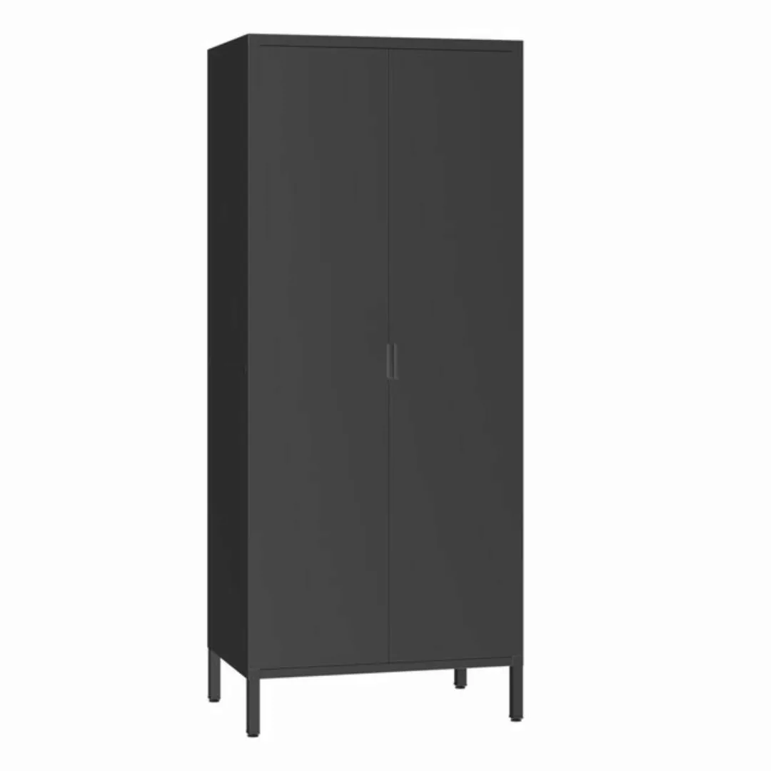 STEELSØN Kleiderschrank Ituri (schwarz) aus Stahl, 170x80x40 cm günstig online kaufen