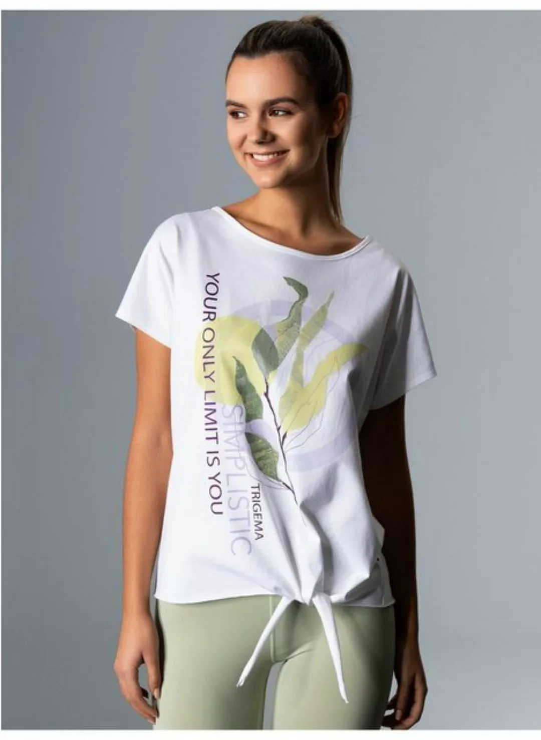 Trigema T-Shirt TRIGEMA T-Shirt mit modischem Knoten (1-tlg) günstig online kaufen
