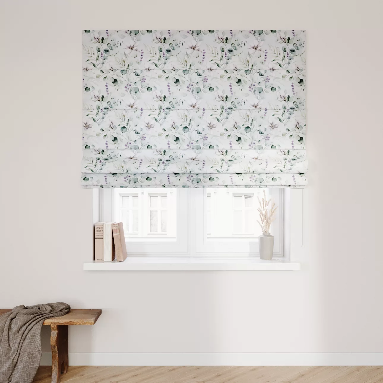 Dekoria Raffrollo Capri, mintgrün-weiß, 130 x 170 cm günstig online kaufen