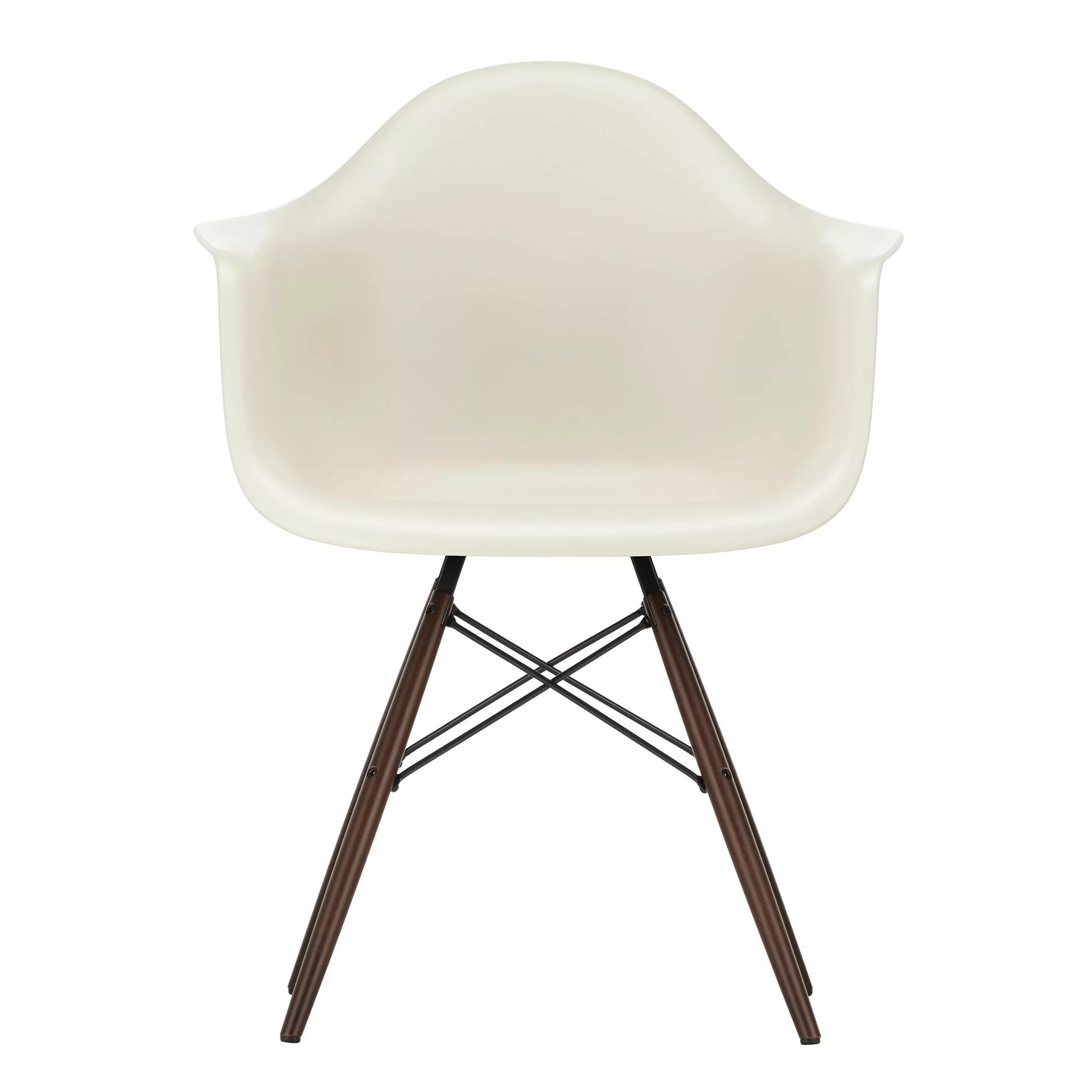 Vitra - Eames Plastic Armchair DAW Gestell Ahorn dunkel - kieselstein/Sitzs günstig online kaufen
