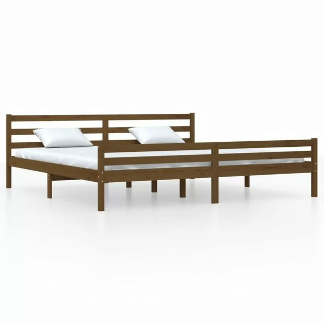 vidaXL Bettgestell Massivholzbett Honigbraun 180x200 cm 6FT Super King Bett günstig online kaufen