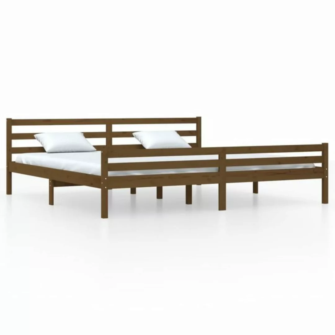 furnicato Bett Massivholzbett Honigbraun 180x200 cm günstig online kaufen