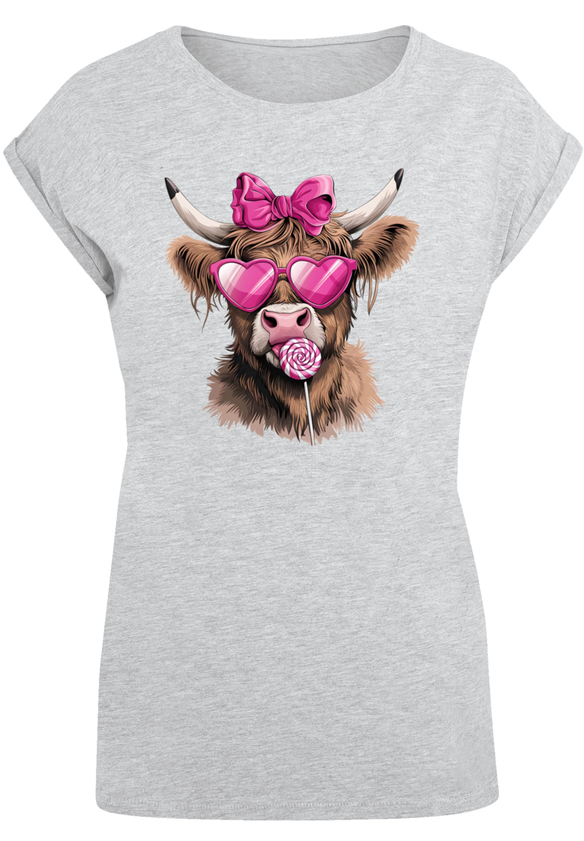 F4NT4STIC T-Shirt "Highland Cow Valentinstag Sonnenbrille", Premium Qualitä günstig online kaufen