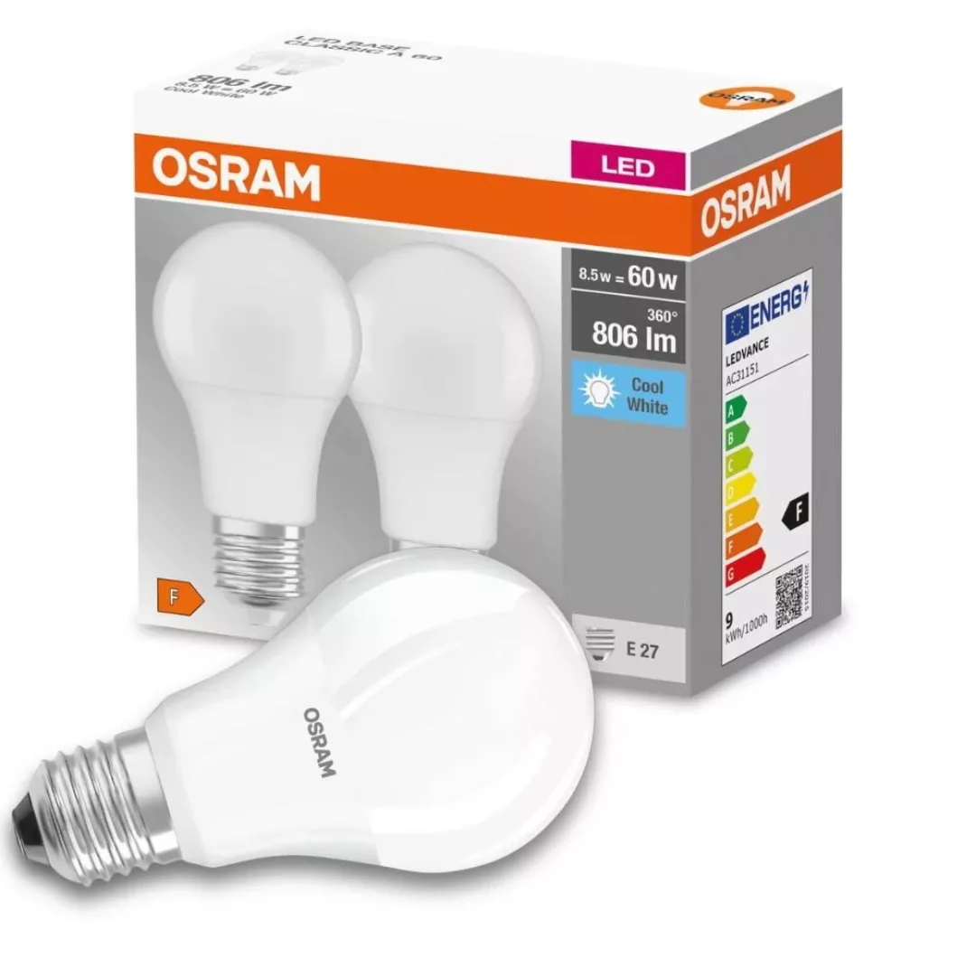 Osram LED-Leuchtmittel E27 Glühlampenform 8,5 W 2er Set 11,3 x 6 cm (H x Ø) günstig online kaufen