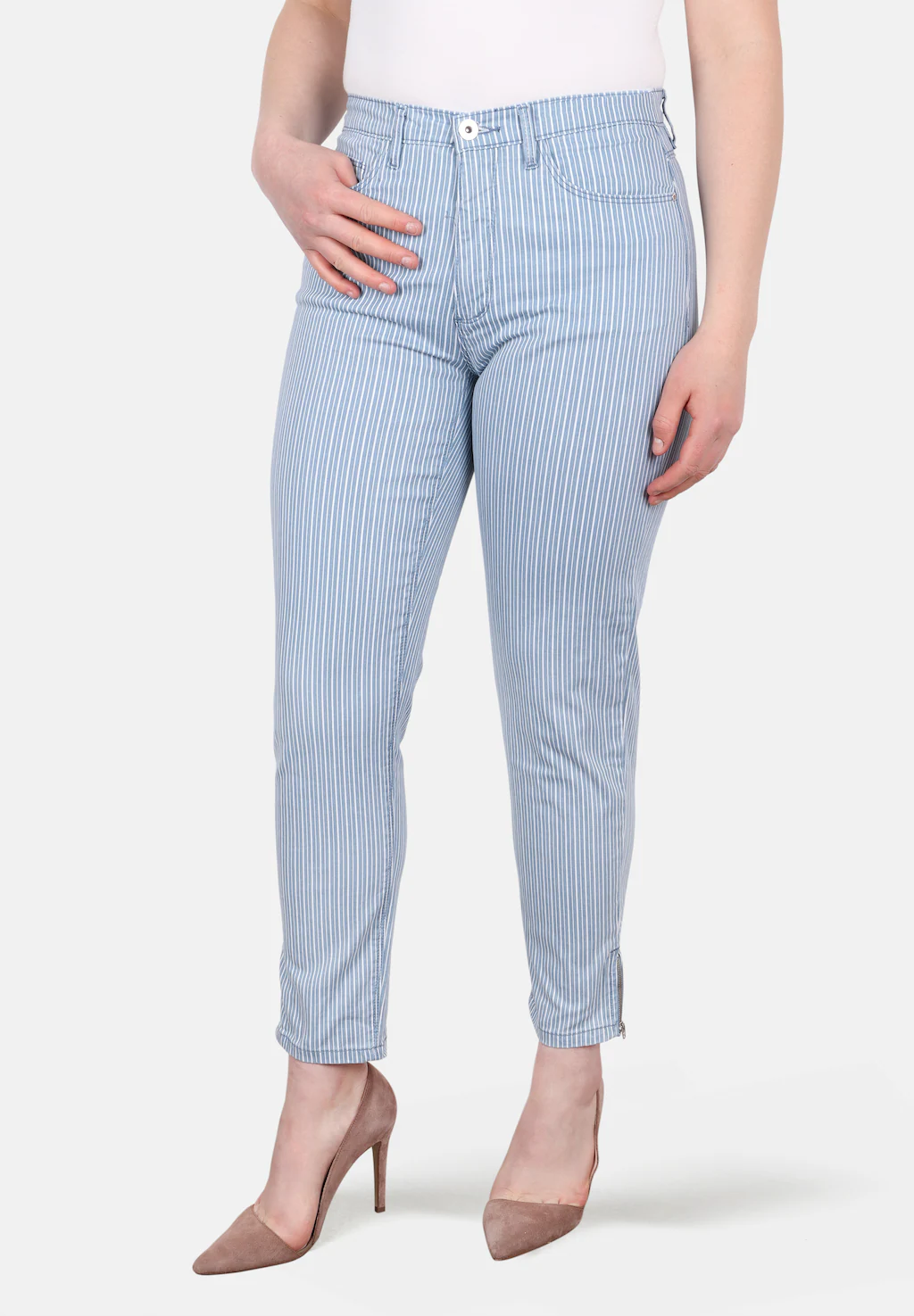 STOOKER WOMEN 5-Pocket-Jeans Nizza Stripe Tapered Fit Tapered Fit Casual Cl günstig online kaufen