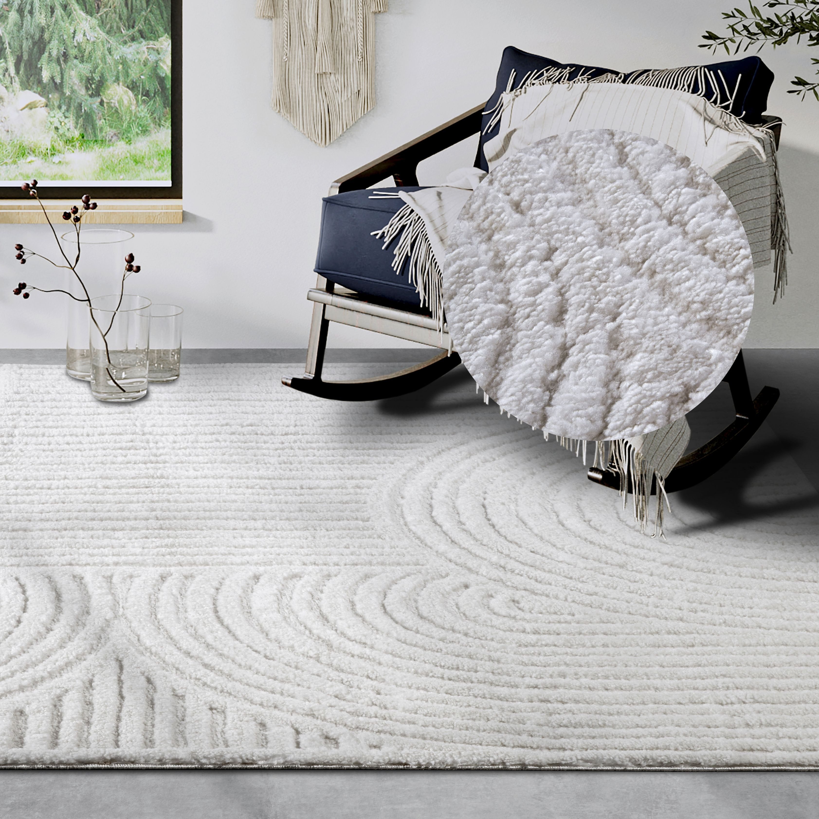 ELLE DECORATION Designteppich »Chappe«, rechteckig, 18 mm Höhe, Shaggy, Läu günstig online kaufen