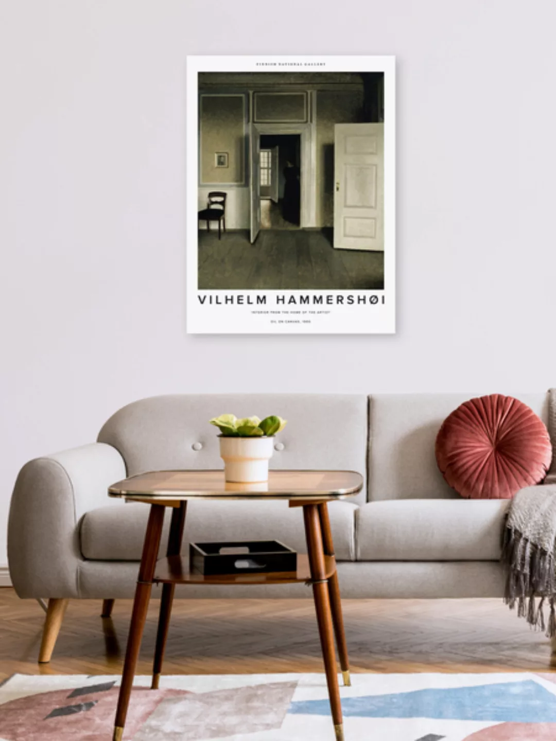 Poster / Leinwandbild - Vilhelm Hammershøi: Interieur Aus Dem Haus Des Küns günstig online kaufen