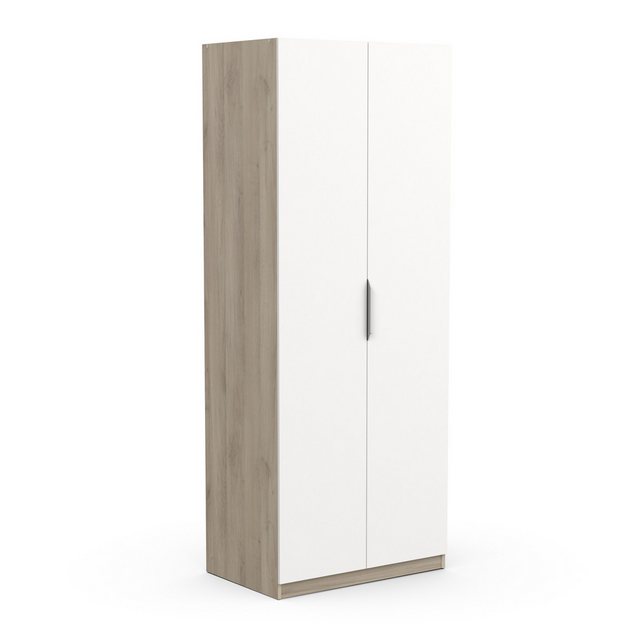 freiraum Drehtürenschrank GHOST in Matt weiß - 79,4x203x51,1cm (BxHxT) günstig online kaufen