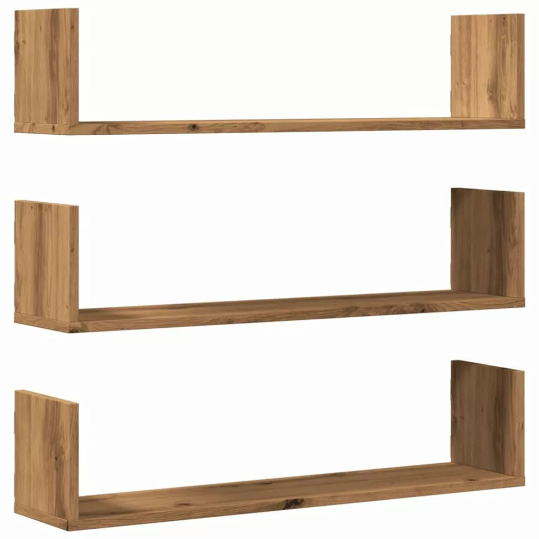 vidaXL Regal Wandregale 3 Stk. Artisan-Eiche günstig online kaufen