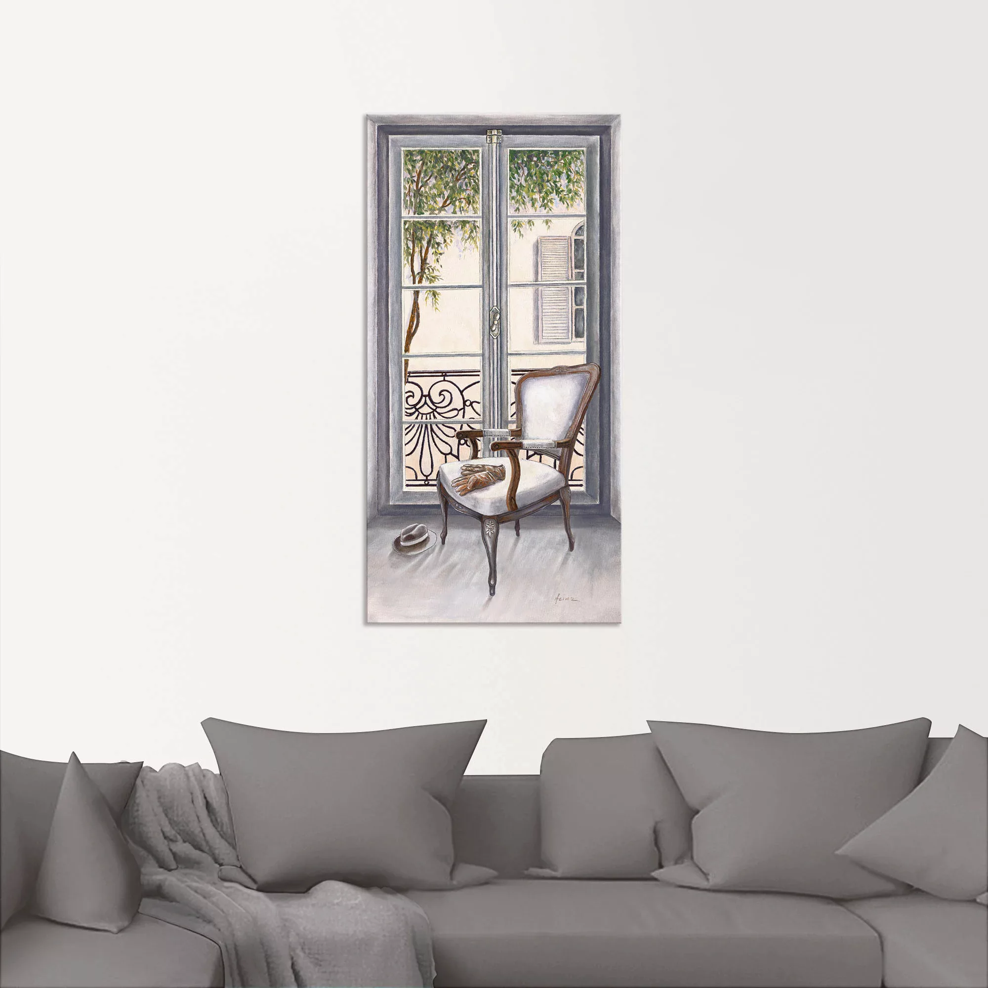 Artland Wandbild »Sessel vor einem Fenster«, Innenarchitektur, (1 St.), als günstig online kaufen