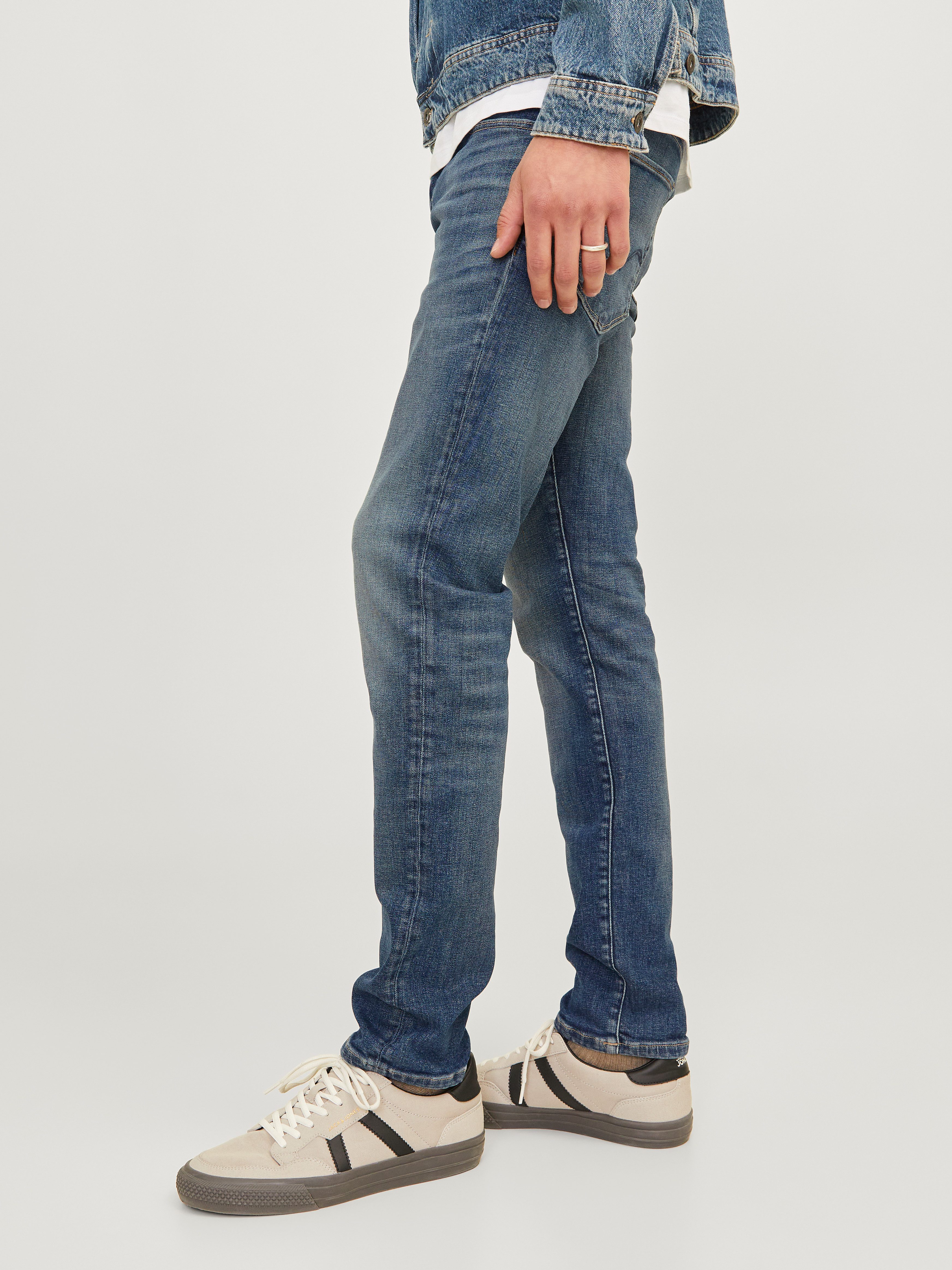 Jack & Jones Herren Jeans JJIGLENN JJICON - Low Waist - Slim Fit - Blau günstig online kaufen