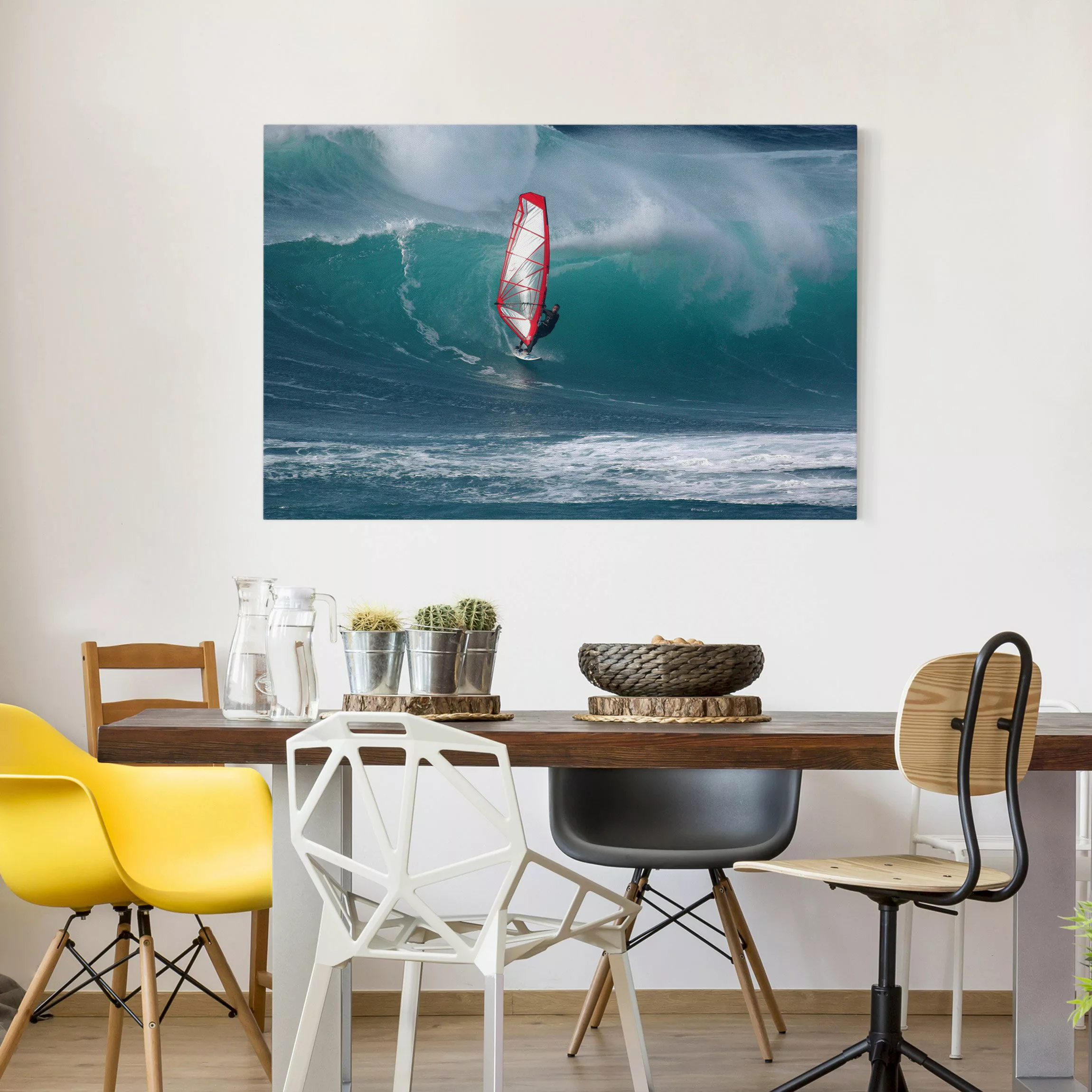 Leinwandbild Strand - Querformat The Surfer günstig online kaufen