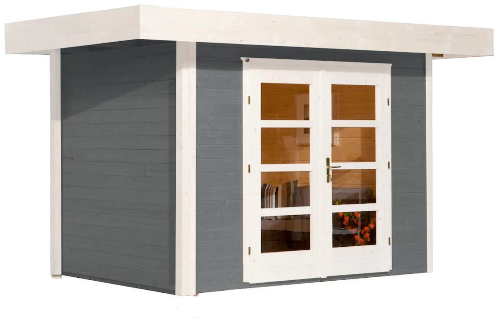 Weka Holz-Gartenhaus Flachdach Lasiert 314 cm günstig online kaufen