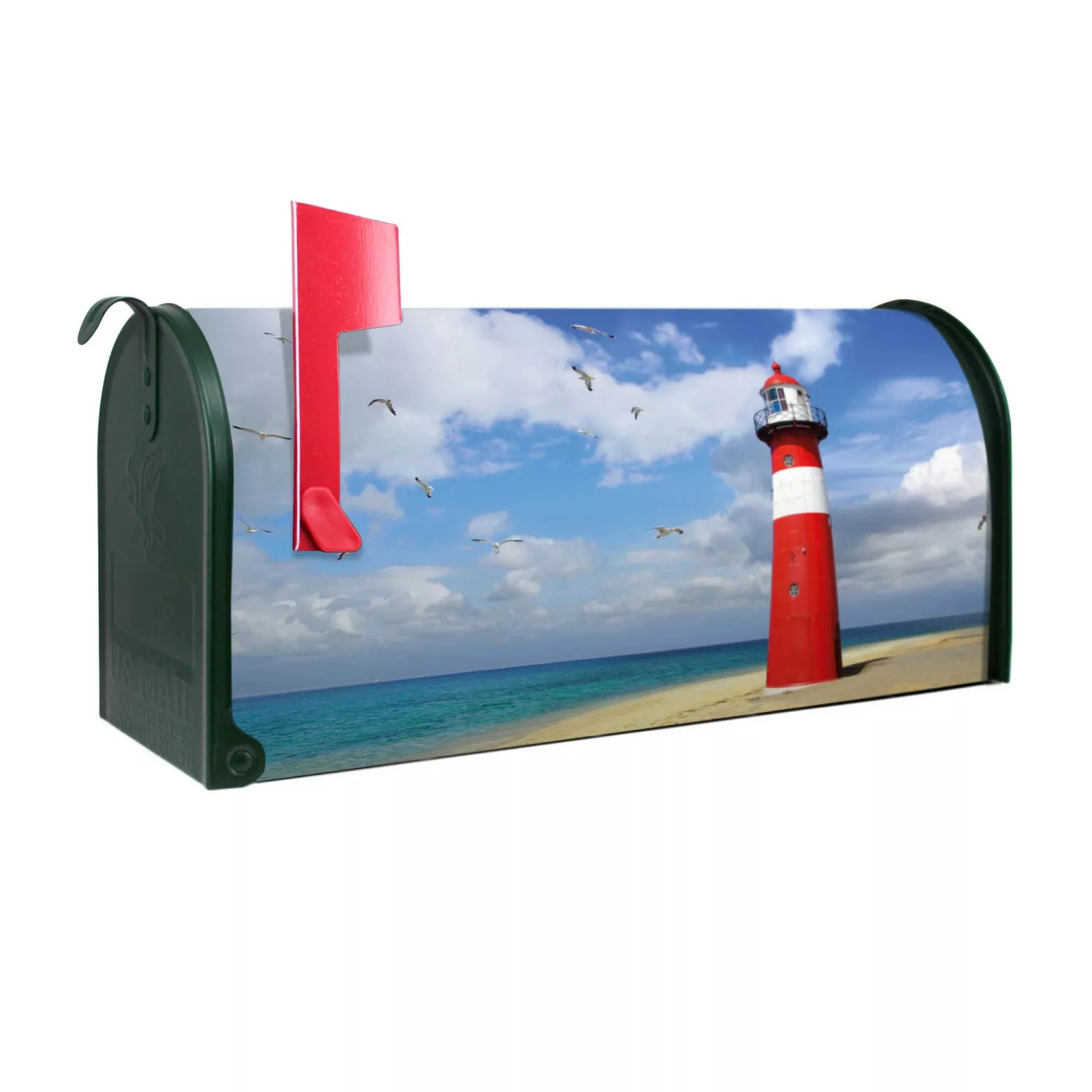 Banjado Amerikanischer Briefkasten Grün 48x22x16cm US Mailbox Letterbox Pos günstig online kaufen