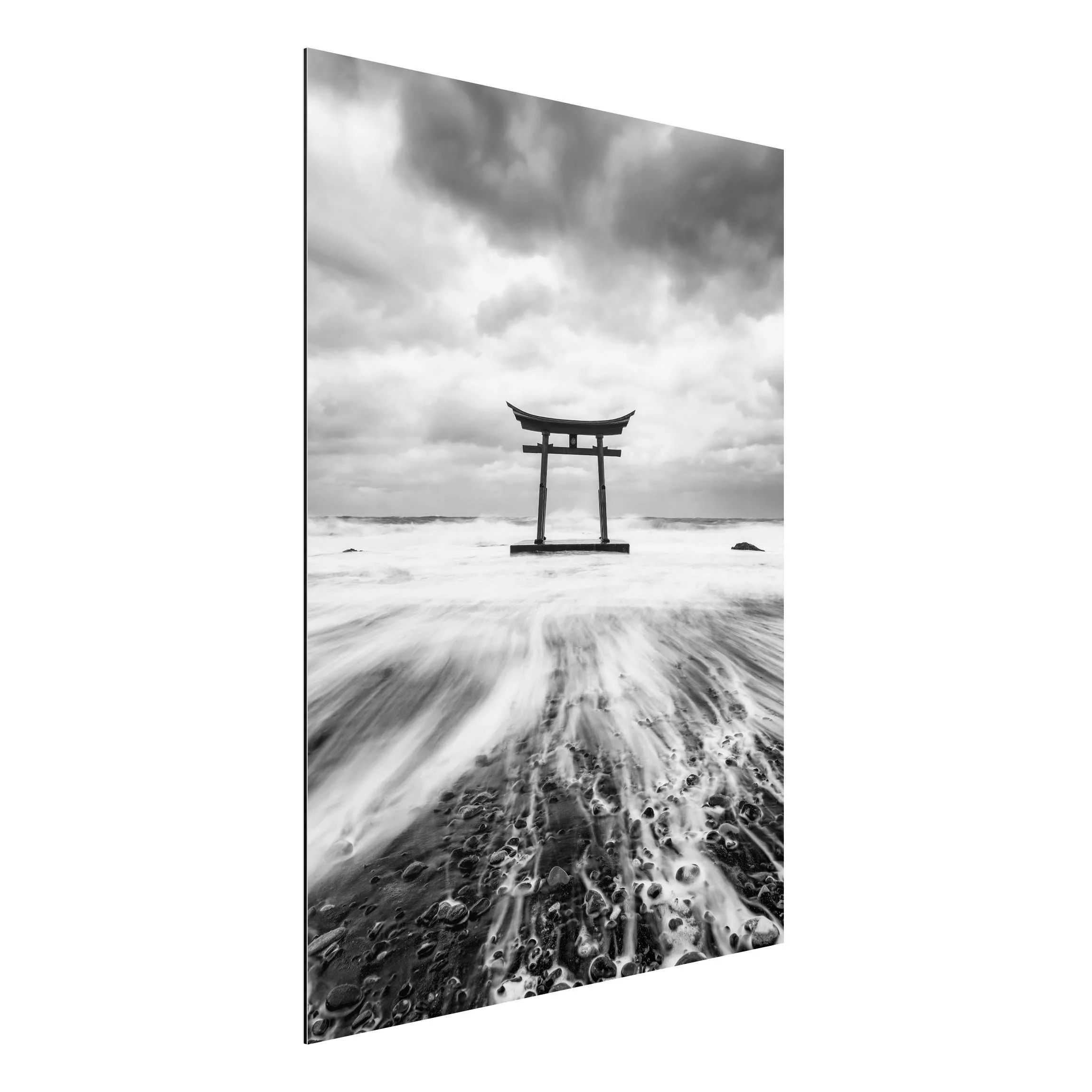 Alu-Dibond Bild Japanisches Torii im Meer günstig online kaufen