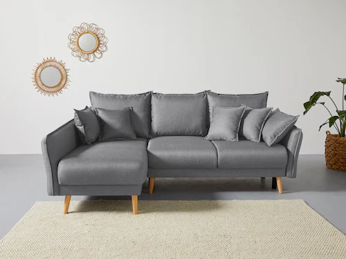 Home affaire Ecksofa "Granbo L-Form", incl. Bettfunktion und Bettkasten, Fe günstig online kaufen