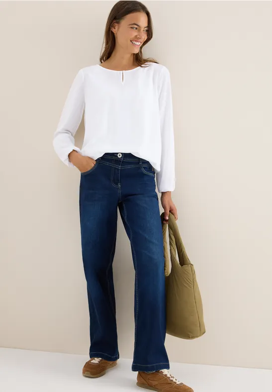 Bluse in Unifarbe günstig online kaufen