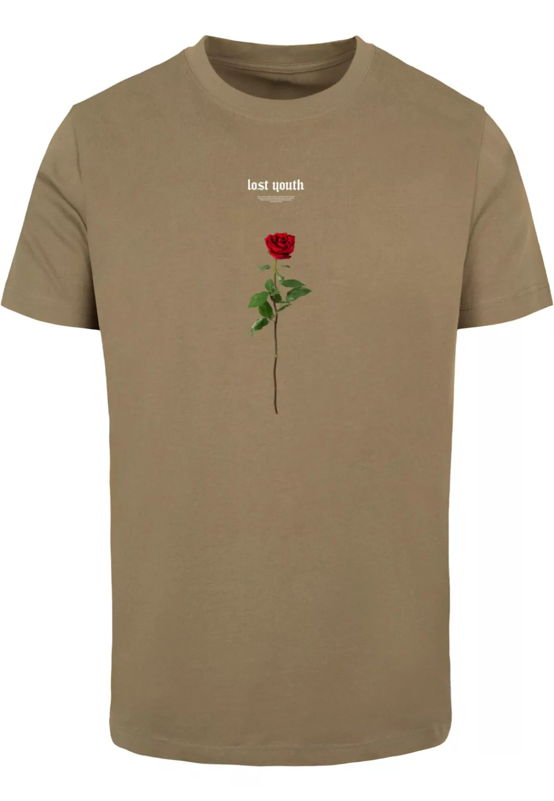 MisterTee Kurzarmshirt "MisterTee Herren Lost Youth Rose Tee" günstig online kaufen