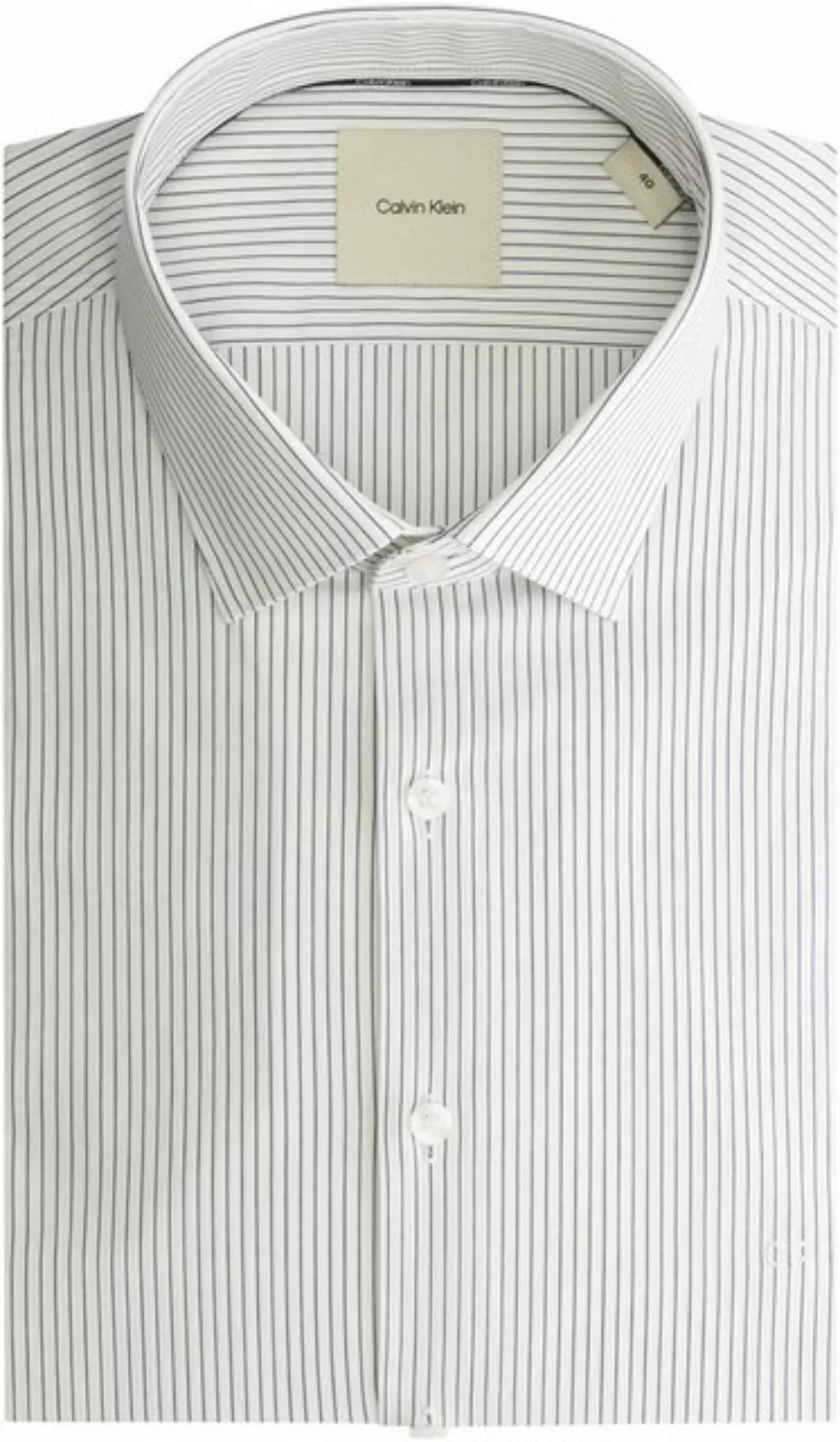 Calvin Klein Langarmhemd POPLIN STRIPE SLIM SHIRT in gesteifter Optik günstig online kaufen