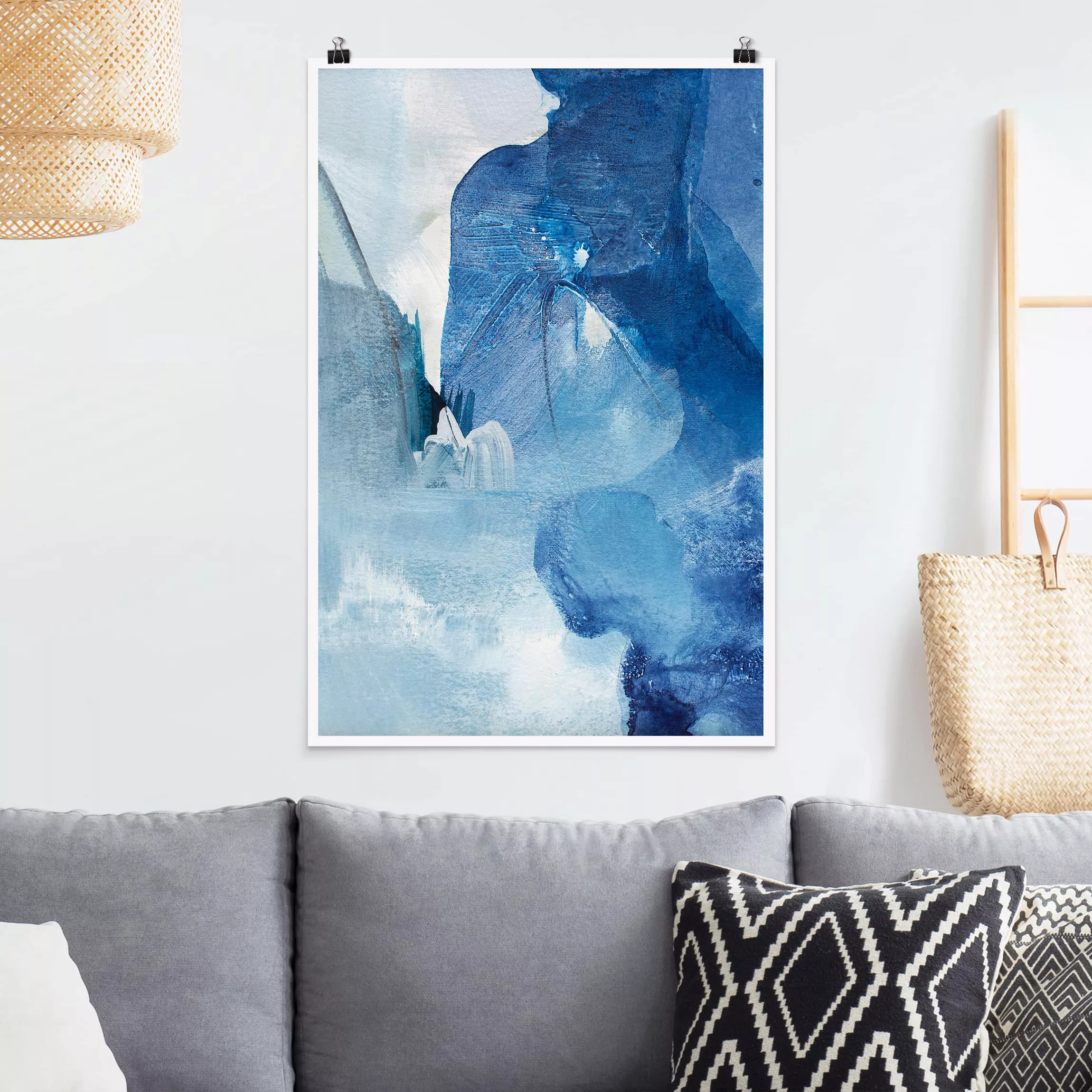 Poster Abstrakt - Hochformat Nordküste II günstig online kaufen