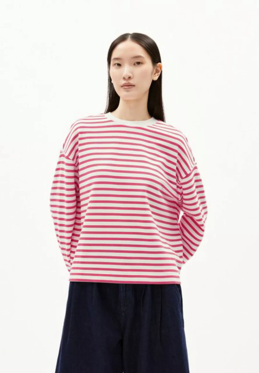 Armedangels Sweatshirt FRANKAA MAARLEN STRIPE Damen (Oversized Fit) Bio-Bau günstig online kaufen