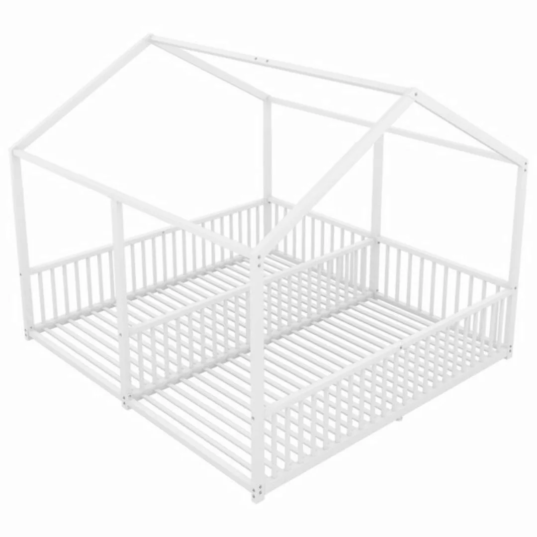 Gotagee Hausbett Metallbett Kinderbett 90x200cm Doppelbett Eisenrahmen günstig online kaufen