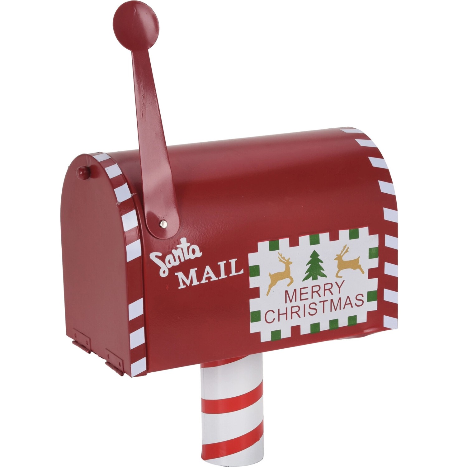 Briefkasten mit Text 23 cm x 13 cm x 26 cm Rot-Weiß günstig online kaufen