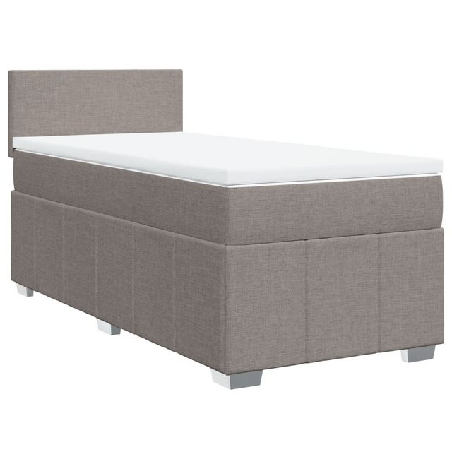 vidaXL Boxspringbett, Boxspringbett mit Matratze Taupe 100x200 cm Stoff günstig online kaufen