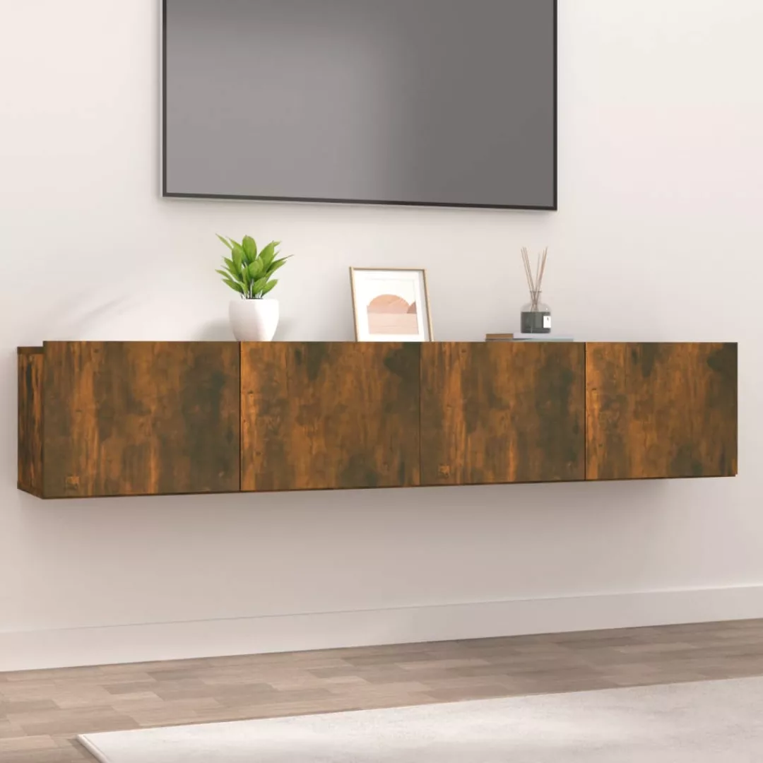 Vidaxl Tv-schränke 2 Stk. Räuchereiche 80x30x30 Cm Holzwerkstoff günstig online kaufen