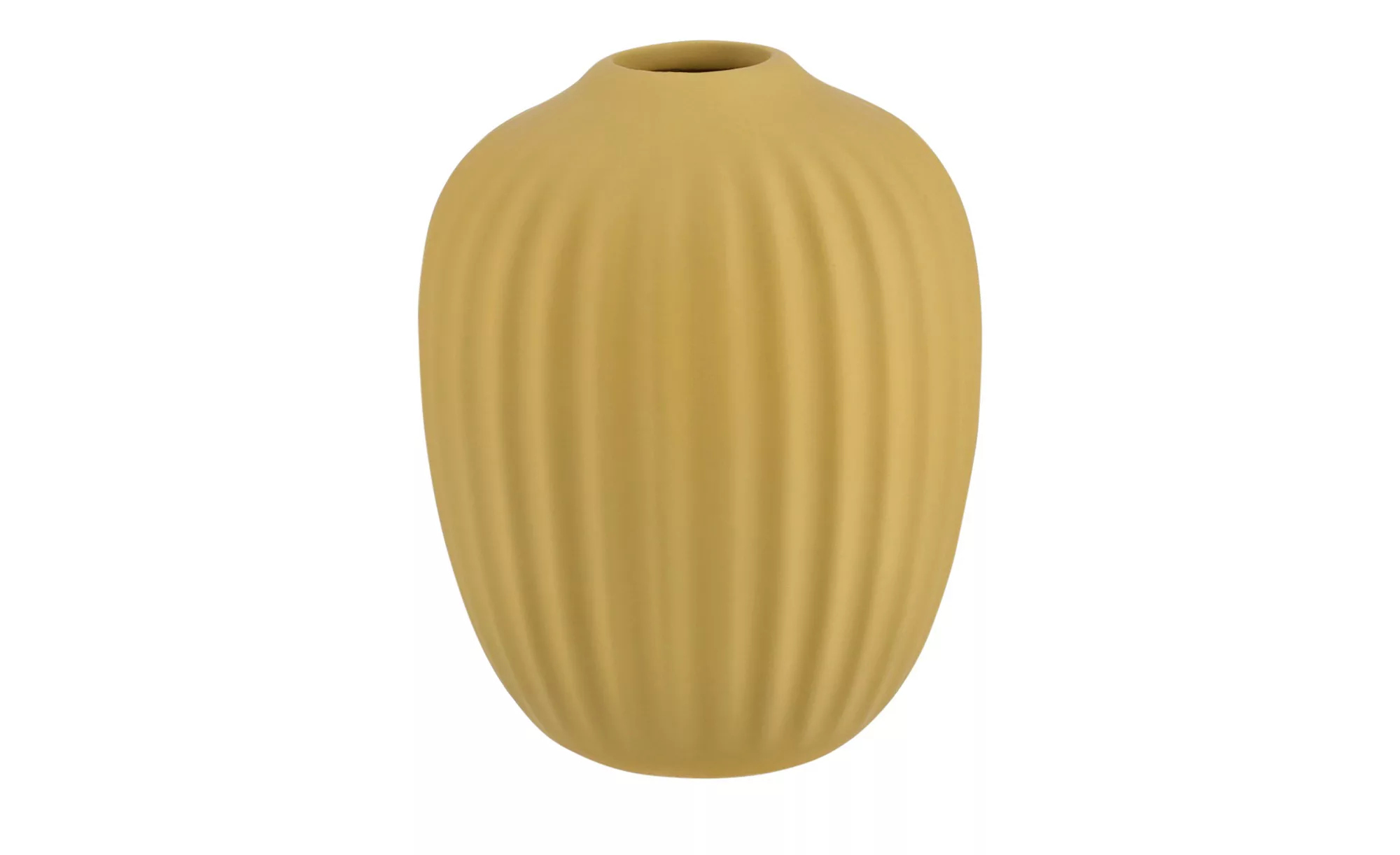 Vase ¦ gelb ¦ Steinzeug ¦ Maße (cm): H: 10,2  Ø: 8 Accessoires > Vasen - Hö günstig online kaufen