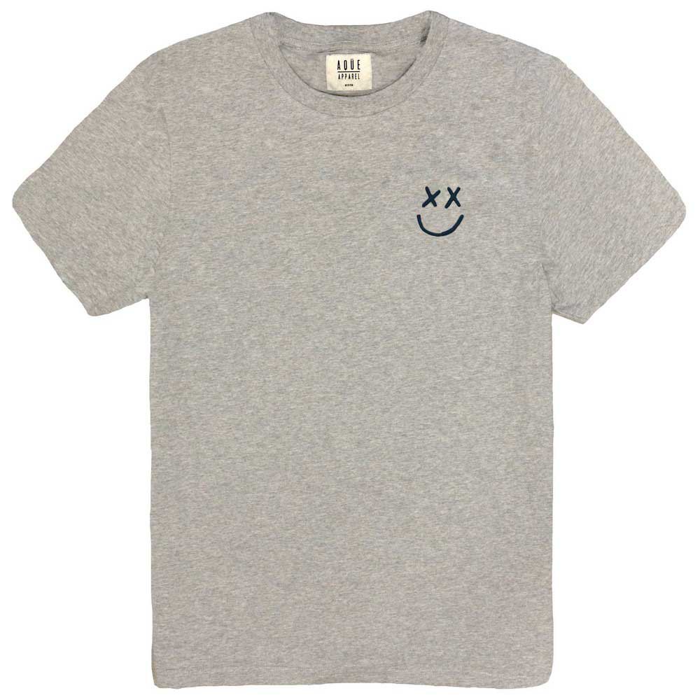 AqÜe Apparel Happy Face Kurzärmeliges T-shirt XL Oxford Grey günstig online kaufen