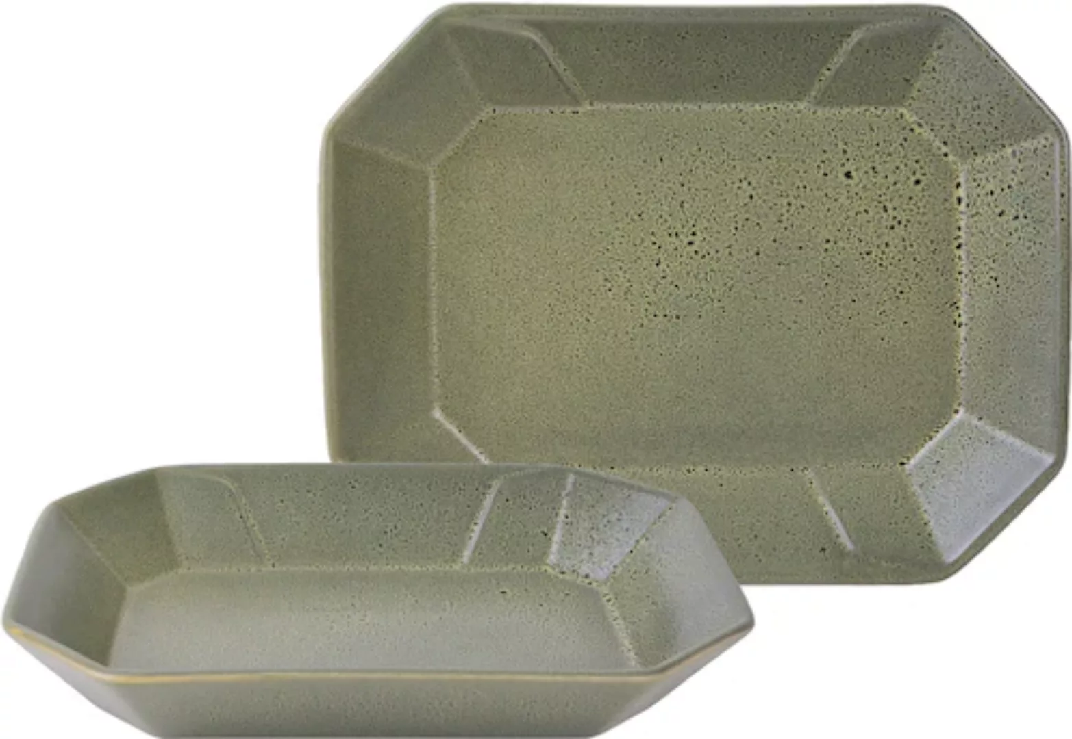 CreaTable Servierset Streat Box grün Steinzeug B/T: ca. 17x22 cm günstig online kaufen