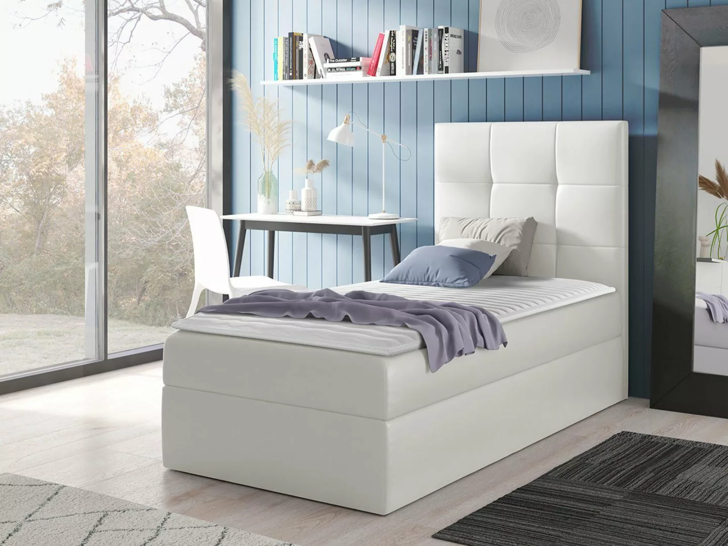 MIRJAN24 Boxspringbett Mini 2 (mit Hauptmatratze, Topper, Kopfteil), 80, 90 günstig online kaufen