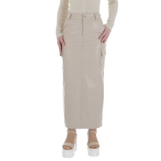 Ital-Design Lederimitatrock Damen Elegant (86365165) Stretch Maxirock in Be günstig online kaufen