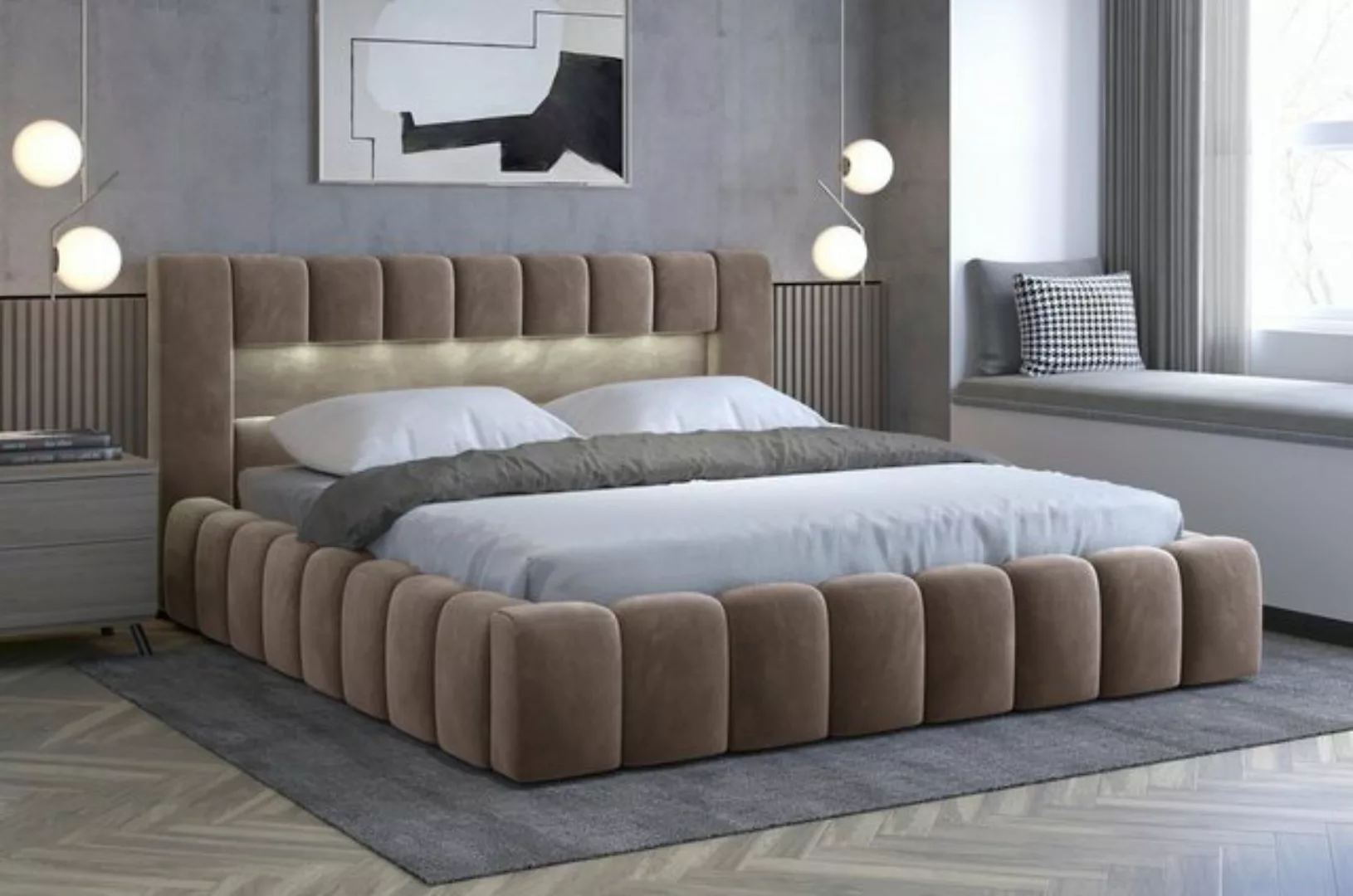 Möbel für Dich Bett Dormante Schlafzimmerbett, LED – Beleuchtung im Kopftei günstig online kaufen