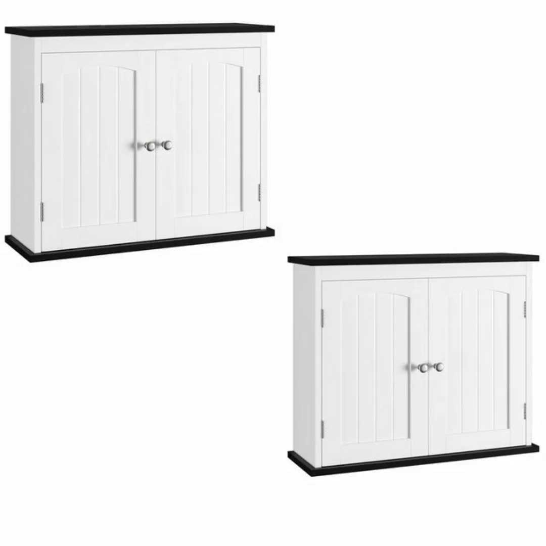 HOMECHO Hängeschrank 2pcs Badschrank mit 2 Türen,Wandschrank Mit Regal günstig online kaufen