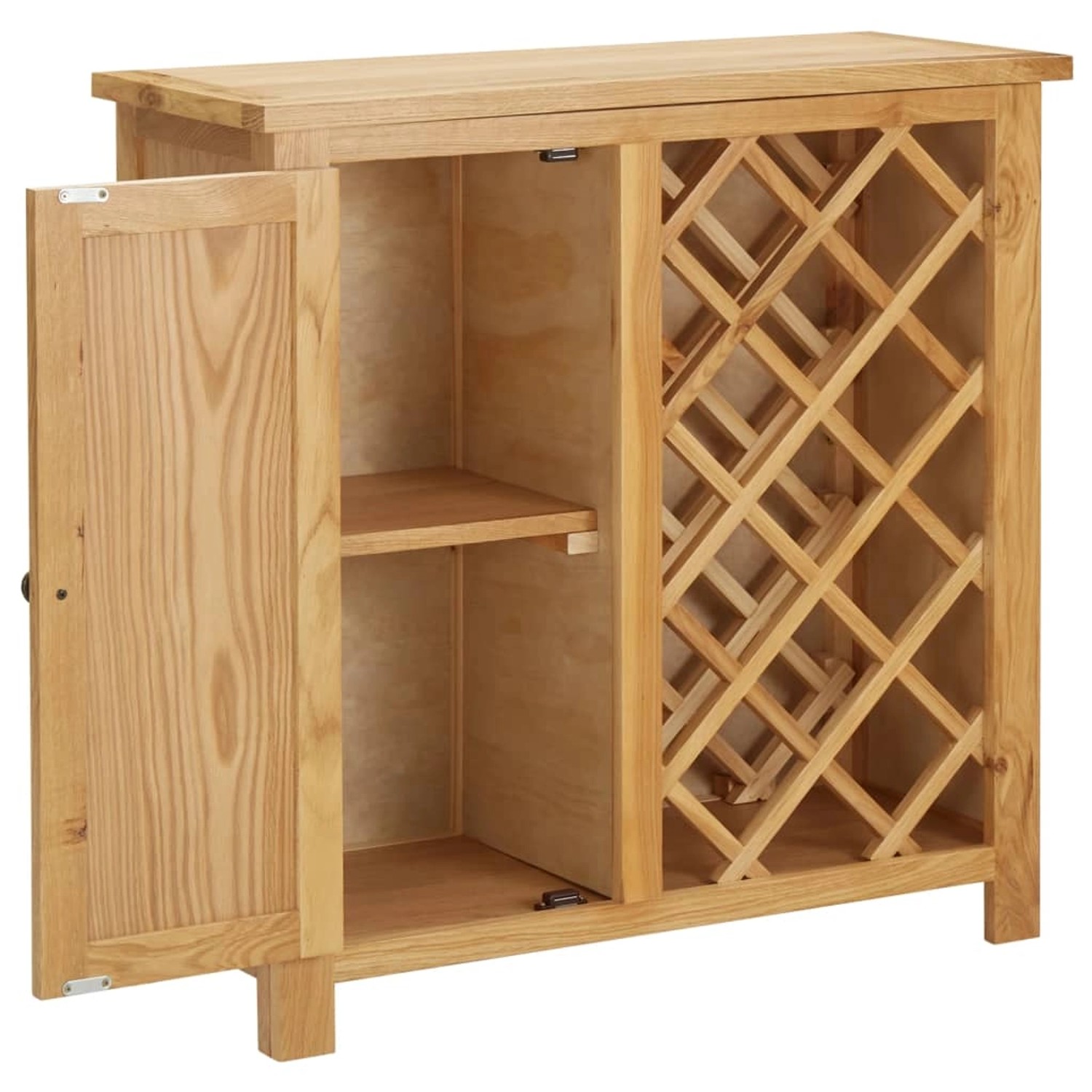 Weinschrank Für 11 Flaschen 80 X 32 X 80 Cm  Eiche Massivholz günstig online kaufen