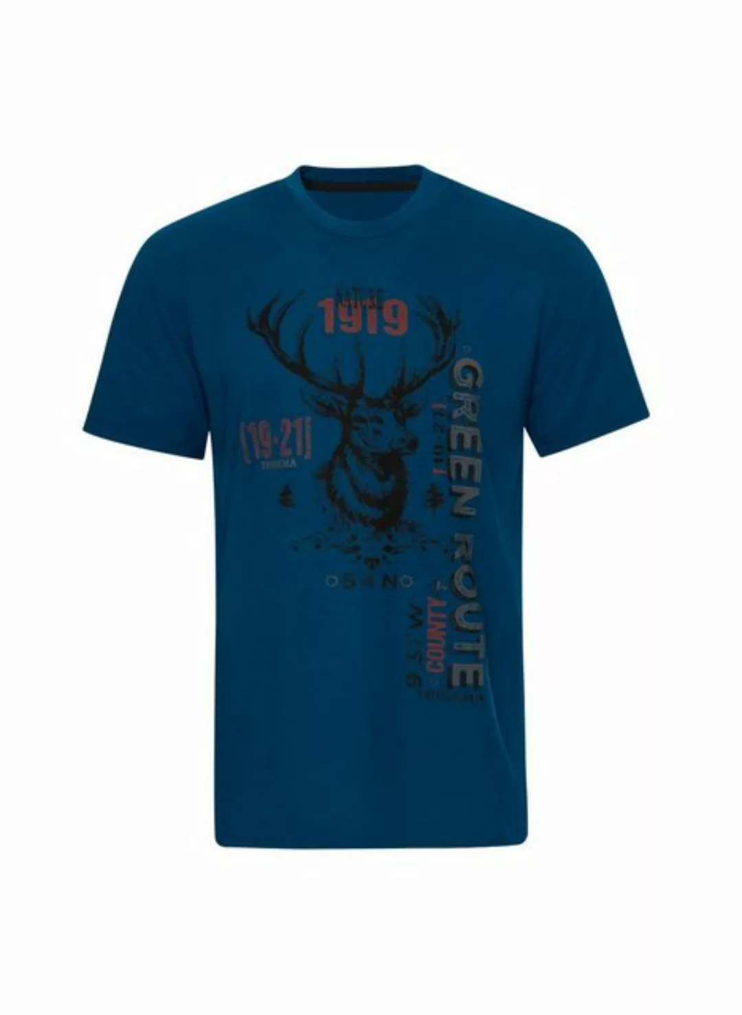 Trigema T-Shirt TRIGEMA T-Shirt in Öko-Qualität mit Hirsch-Motiv (1-tlg) günstig online kaufen