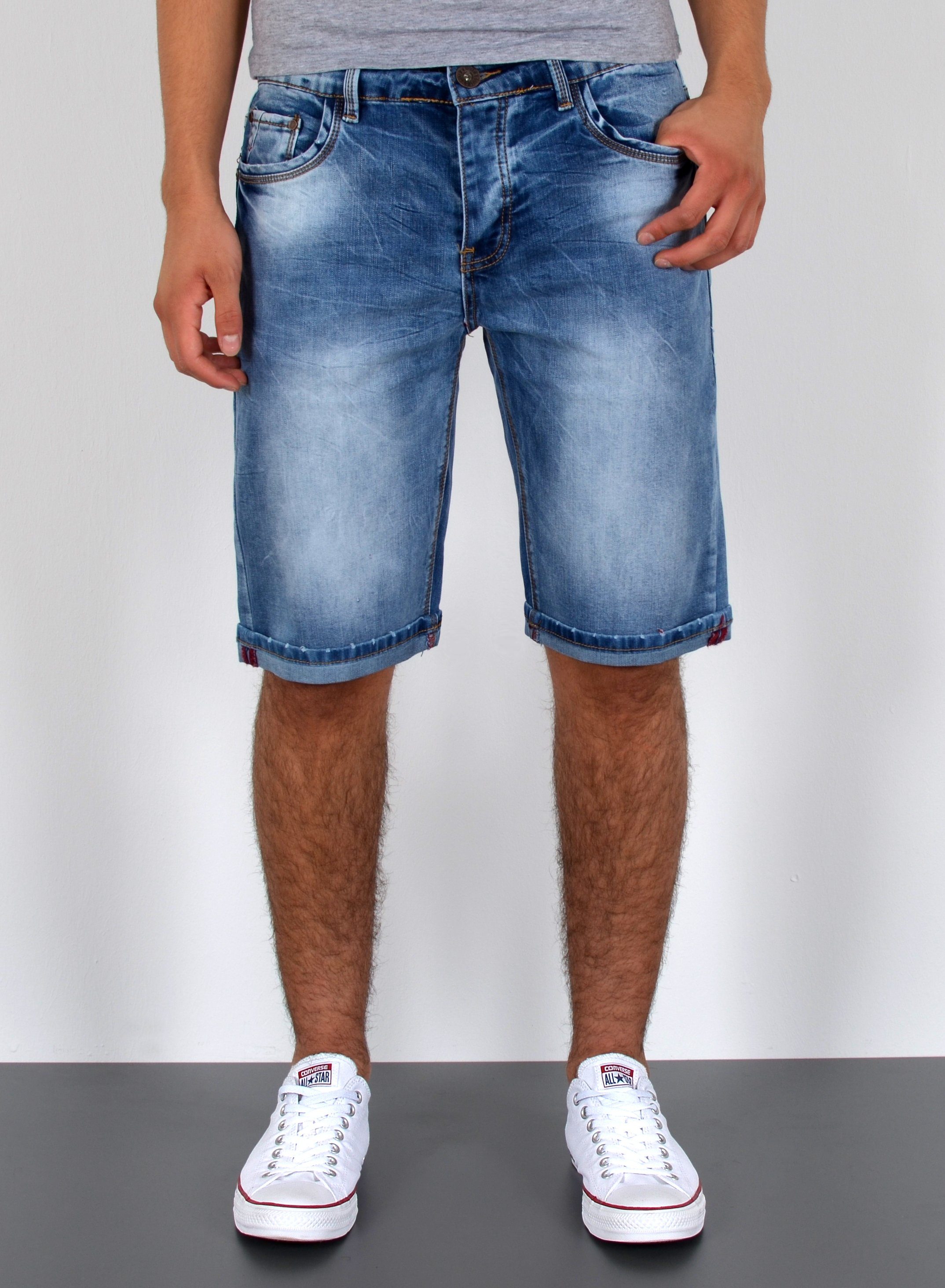 ESRA Jeansshorts Herren Jeans Shorts Hose günstig online kaufen